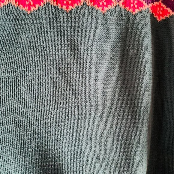 Tommy Hilfiger Mens Vintage 90s Paisley Geometric Floral Chunky Knit Sweater - Picture 11 of 14